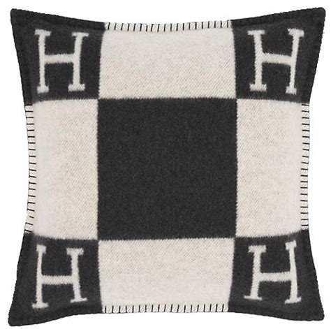 hermes pillows black and white